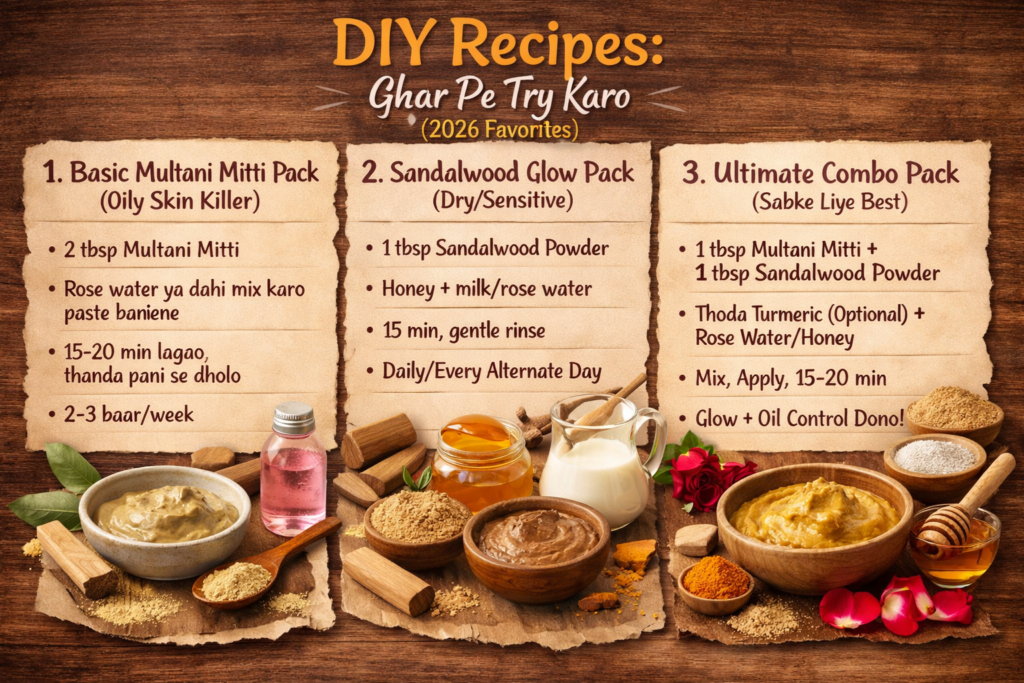 Multani Mitti vs Sandalwood Powder