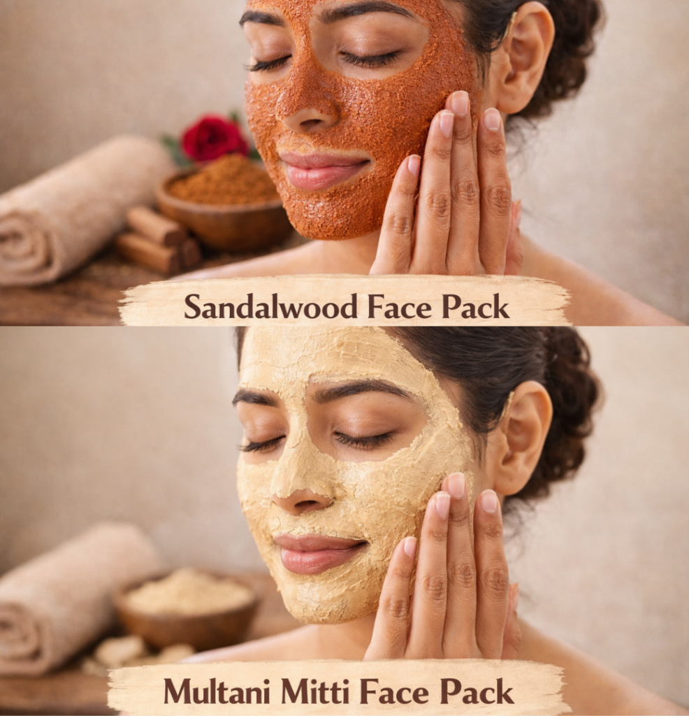 Multani Mitti vs Sandalwood Powder